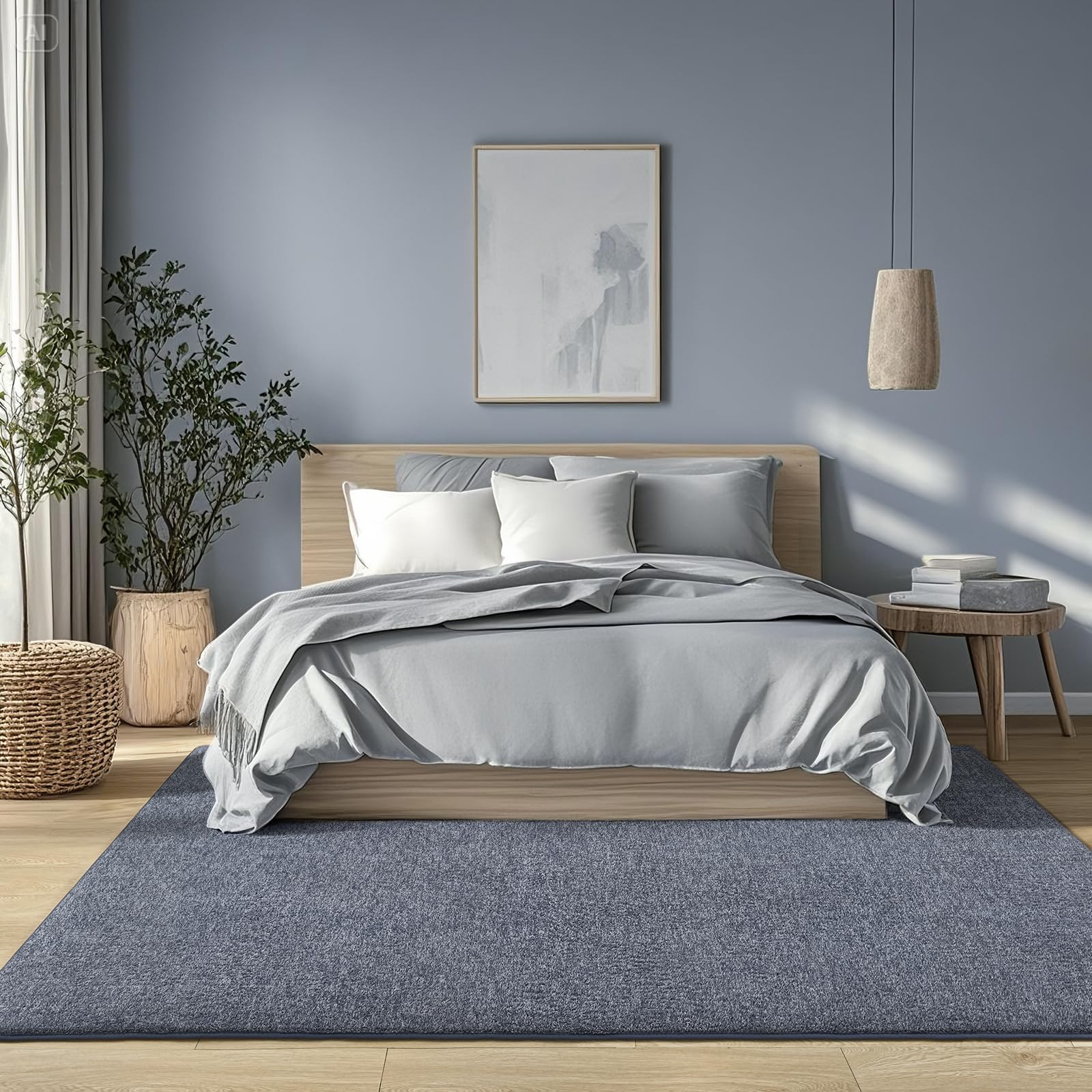 AROGAN 5x7 Area Rugs for Living Room Non Slip Dorm Bedroom Rug, Blue