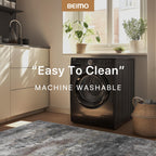 BEIMO 2x7 Runner Rug for Hallway, Dark Grey Washable Abstract Non Slip Rug