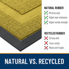 OLANLY Front Door Mat Outside 47x23, All-Season Heavy-Duty Rubber Doormat