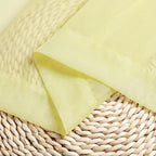 Chyhomenyc Sheer Curtains 36 inch Length 2 Panels Set - Light Filtering Voile Rod Pocket Short Window Curtians for Bathroom Living Room Farmhouse Small Windows, 42Wx36L inches, Light Yellow