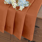 Orange Small Sheer Curtains 2 Panels Set, Kitchen Curtains 36 Inch Length, Elegant Light Filtering Short Window Drapes for Living Room Bedroom, Dual Rod Pocket Design, 2x42Wx36L Inches
