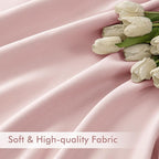 MIULEE Light Pink Back Tab Blackout Curtains 52x84 Inch Length 2 Panels Set