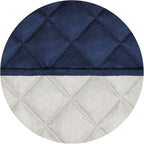 PureFit Reversible Quilted Sofa Cover, Water Resistant Slipcover Furniture Protector, Washable Couch Cover with Non Slip and Elastic Straps for Kids, Dogs, Pets (XX Large, Navy/Ivory)
