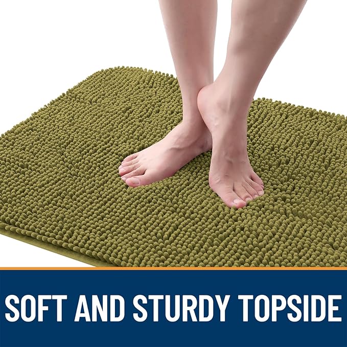 OLANLY Dog Door Mat for Muddy Paws 59x20, Super Absorbent Chenille Mud Mat