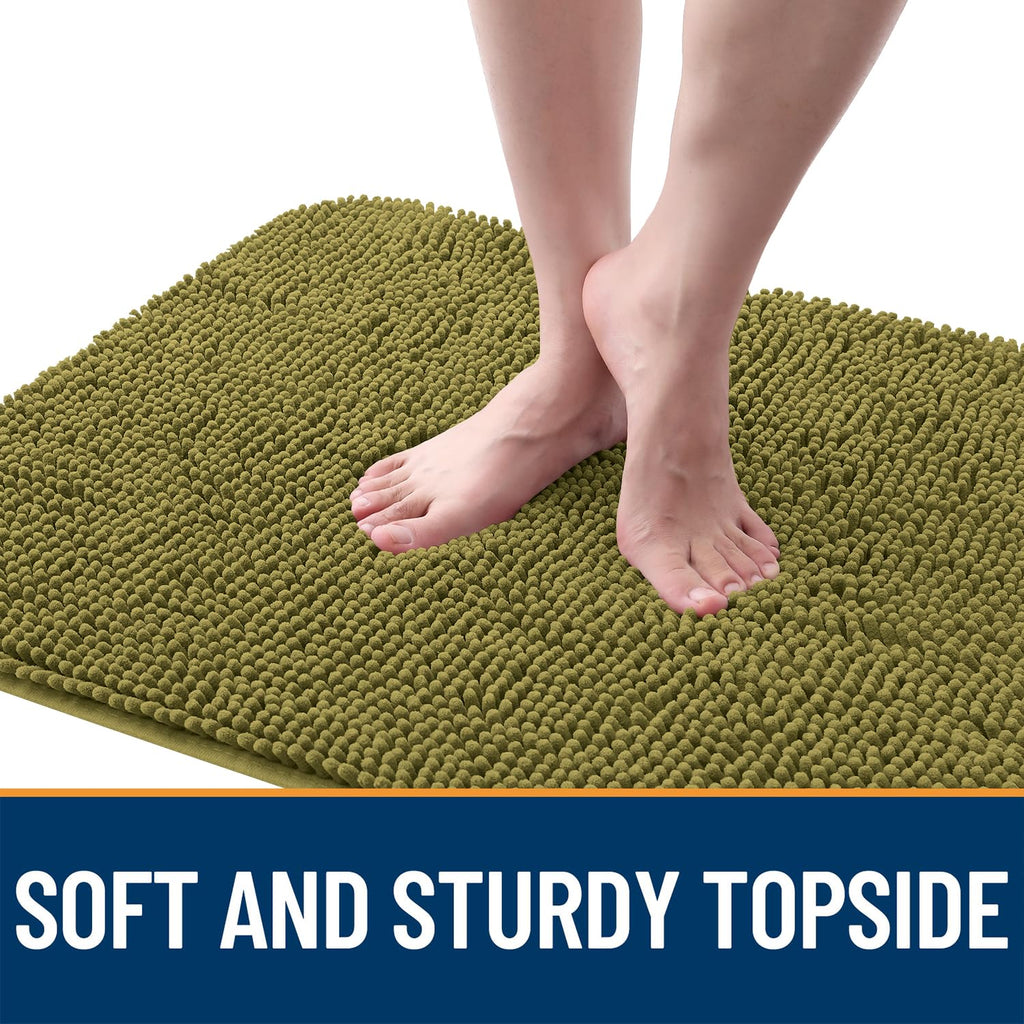 OLANLY Dog Door Mat for Muddy Paws 36x24, Super Absorbent Chenille Mud Mat