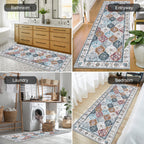 HEBE Hallway Runner Rug 2'x6', Washable Non Slip Kitchen Rug Runner