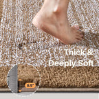 Bathroom Rugs 24x17 Non Slip Washable, Coffee Bath Mat for Bathroom Floor Tub, Soft Absorbent Quick Dry Mats for Shower, Bathtub,Home Decor