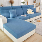 Couch Cushion Covers for Sofa Couch Covers Wear-Resistant Universal Sofa Cover Washable Stretch for Sectional Slipcovers (Texture-Blue,Extra Large Single Seat Cover)
