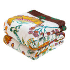 MSGKV Boho Throw Blanket 50"x60" Cotton Throw for Couch Sofa, Floral Quilt