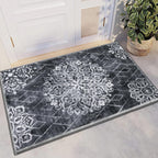 HEBE Indoor Door Mat 2'x3', Washable Welcome Mat for Front Door Entrance
