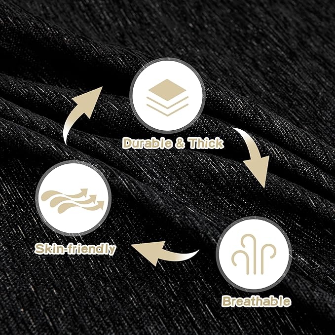 MYSKY HOME Chair Couch Covers Sectional Couch Covers for Pet Sofa Covers Non Slip Soft Couch Sofa Cover, Washable Furniture Protector Sofa Slipcover with Tassel Sofa Throws Living Room, 71"x91", Black