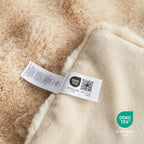 Cozy Bliss Faux Fur Throw Blanket for Couch, Fuzzy Soft Plush Thick Bubble Blanket for Sofa Bedroom Living Room, 50 * 60 Inches Beige