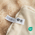 Cozy Bliss Faux Fur Throw Blanket for Couch, Fuzzy Soft Plush Thick Bubble Blanket for Sofa Bedroom Living Room, 50 * 60 Inches Beige