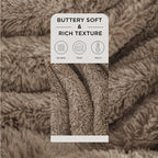 Bedsure GentleSoft Fluffy Light Chocolate Brown Throw Blanket, Brown Decor Cozy Gifts for Women Men, Soft Fuzzy Sherpa Fleece Plush Thick Warm Furry Faux Fur Throw Blanket for Couch, Bed, 50x60