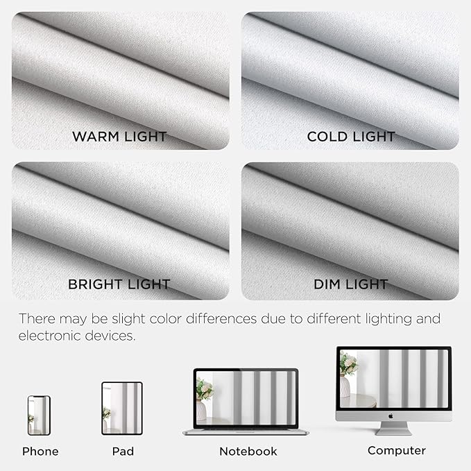 Joydeco Blackout Door Curtain for Doorway Privacy 96 Inches Long, Grommet Closet Curtain for Open Closet, Room Divider for Bedroom Living Room (Pure White 52Wx96L, 1 Panel)