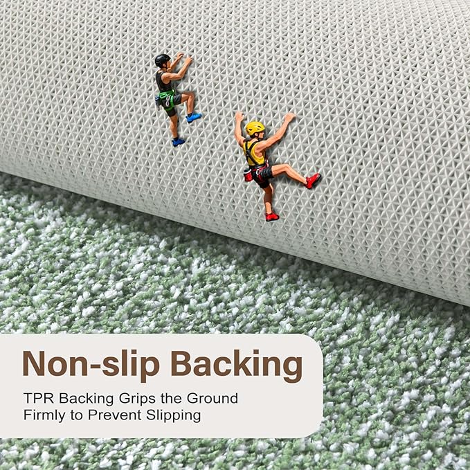 48x24 Long Bathroom Rugs Washable Non Slip, Green Bath Mat for Bathroom Floor Tub, Soft Absorbent Quick Dry Mats for Shower,Bathtub,Home Decor