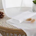 OVZME White Sheer Curtains 72 Inches Long 2 Panels Set, Light Filtering Sheer Curtains for Living Room Bedroom 59 Inch Extra Wide, Modern Voile Filmy Rod Pocket Window Drapes, 59Wx72L Inches