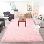 Chicrug Soft Area Rugs for Bedroom Living Room Plush Fluffy Rug 4x6 Feet, Shag Furry Area Rug Carpet Non Shedding for Nursery Children Kids Girls Room Home Decorative, Pink