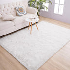 Chicrug Soft Area Rugs for Bedroom Living Room Plush Fluffy Rug 9x12 Feet, Shag Furry Area Rug Carpet Non Shedding for Nursery Children Kids Girls Room Home Decorative, Cream