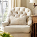MIULEE Decorative Lumbar Throw Pillow Covers 14x24 Inch Beige 2 Pack