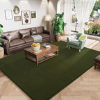 Amearea Large Modern Area Rugs for Bedroom Living Room, 5x8 Feet Olive Green Thickened Memory Foam Rug, Fluffy Indoor Washable Rugs Non Slip Minimalist Carpet for Boys Girls Dorm Nursery Room Decor