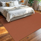 KOZYFLY Washable Area Rug 6x9 ft Rubber Backed Non Slip Rugs for Living Room Braided Cotton Bedroom Rug Woven Office Rugs Indoor Outdoor Floor Carpets for Dining Bedroom Living Room, Orange/Tan