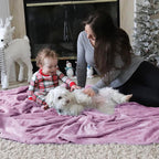 Bedsure GentleSoft Fleece Blankets Queen Size Lilac Lavender - Bed Blanket Soft Lightweight Plush Fuzzy Cozy Luxury Microfiber, 90x90 inches