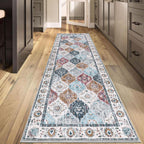 HEBE Hallway Runner Rug 2'8''x8', Washable Non Slip Kitchen Rug Runner