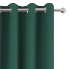 LEMOMO Blackout Curtains 66 x 95 inch/Dark Green Curtains Set of 2 Panels/Thermal Insulated Room Darkening Bedroom Curtains