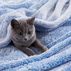 Exclusivo Mezcla Plush Fuzzy Fleece Throw Blanket Extra Large, Super Soft, Fluffy and Warm Blankets for Couch, Bed, All Season (Mixed Cobalt Blue, 50x70 inches)