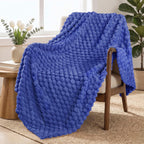 Exclusivo Mezcla 3D Fleece King Size Blanket for Bed, Burnt Orange