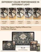 Area Rugs 2'x10' Runner Rug Non Slip Washable for Kitchen Hallway Bedroom Beside Laundry Room Bathroom Rug, Floor Carpet, Black Brown Neutral Dark Tan