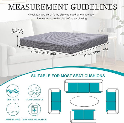 12 Piece Outdoor Cushion Covers, Patio Sofa Cushion Covers, Stretch Fit