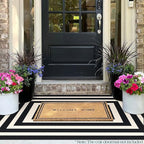 3x5 Modern Entry Rug - Small Washable Indoor Outdoor Mats for Front Door Non-Slip Porch Rug Black White Geometric Striped Throw Rugs for Living Room Bedroom Entryway Kitchen Office Porch Decor