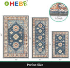 HEBE Boho Kitchen Rug Sets 3 Piece with Runner Non Slip Kitchen Rugs and Mats Washable Kitchen Mats for Floor Thick Kitchen Floor Mat Carpet Runner Rugs for Hallway Laundry Holiday Decor