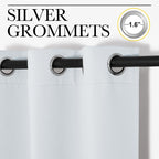 NICETOWN Room Darkening Draperies Curtains Panels, Greyish White, 2 Panels, 42 by 78, Window Treatment Thermal Insulated Grommet Room Darkening Curtains/Drapes for Bedroom