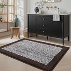 48x32 Large Bathroom Rugs Washable Non Slip, Brown Bath Mat for Bathroom Floor Tub, Soft Absorbent Quick Dry Mats for Shower, Bathtub,Home Decor