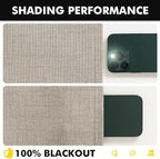 MIULEE 100% Blackout Linen Curtains for Bedroom, Stone Solid Luxury Decor Thermal Insulation Room Darkening Drapes for Living Room Nursery Back Tab Rod Pocket 42 x 72 Inches, 2 Panels