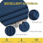 NICETOWN Blackout Moroccan Blue Curtains for Bedroom - Thermal Insulated Grommet Solid Window Treatments Energy Saving Sound Reducing Drapes for Bathroom, 2 Panels, W46 x L54