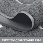 CozyBounty Grey Door Mat Welcome Mats Outdoor Indoor Non-Slip Doormat for Entryway Low-Profile Floor Mat for Yard, Garage, High Traffic Areas (36"x24", Grey)