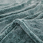 Exclusivo Mezcla Plush Fuzzy Fleece Throw Blanket Extra Large, Super Soft, Fluffy and Warm Blankets for Couch, Bed, All Season (Mixed Green, 50x70 inches)