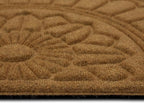 Mohawk Home Entryway Door Mat 2' X 3' All Weather Outdoor Non Slip Recycled Rubber Doormat, Rope Impressions Light Brown