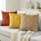 decorUhome Faux Fur Light Brown Khaki Throw Pillow Covers 26x26 Set of 2