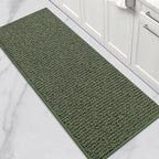 BEQHAUSE Kitchen Runner Rugs 24"x60", Non-Slip Kitchen Mats for Floor, Super Absorbent and Stain Resistant Kitchen Rug, Machine Washable Rugs for Kitchen, Hallway, Laundry & Sink, Green