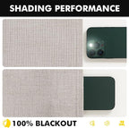 MIULEE 90 Inch Long 100% Blackout Linen Curtains for Bedroom, Ivory Solid Luxury Decor Thermal Insulation Room Darkening Drapes for Living Room Nursery Back Tab Rod Pocket 42 x 90 Inches, 2 Panels