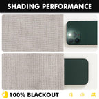 MIULEE 100% Blackout Linen Curtains for Bedroom 42 x 72 Inch Ivory 2 Panels