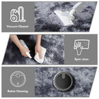 yulidayang 2x3 Area Rugs for Bedroom,Mottling Black Small Fluffy Shag Rug