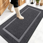 OLANLY Front Door Mat Outside 47x23, All-Season Heavy-Duty Rubber Doormat