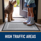 OLANLY Front Door Mat Outside 47x23, All-Season Heavy-Duty Rubber Doormat