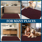OLANLY Dog Door Mat for Muddy Paws 70x24, Super Absorbent Chenille Mud Mat